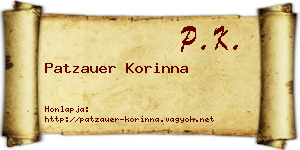 Patzauer Korinna névjegykártya