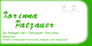 korinna patzauer business card